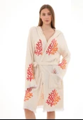 Coral Wooden Stamp Bathrobe - 6