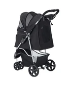 Zampa TriBoro Köpek Gezdirme Arabası 45 x 80 x 90 CM Siyah thumbnail 2