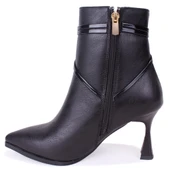 Dagoster DZA07-11332004 Siyah Klasik Topuklu Kadın Bot thumbnail 3