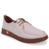 Dagoster DZA07-12981124 Ekru Ortopedik Günlük Deri Kadın Ayakkabı thumbnail 1