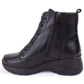 Dagoster DZA07-13091527 Siyah Günlük Düz Taban Deri Kadın Bot thumbnail 3