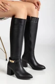 Jeoli Siyah Cilt Topuklu Çizme thumbnail 1