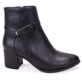 Dagoster DZA07-928905 Siyah Klasik Topuklu Kadın Bot thumbnail 2