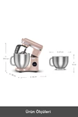 Mastermaid Chef Ultra D2000W Dijital Ekranlı Hamur Yoğurma Makinesi Pearly Pink 7L - 2