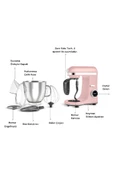 Mastermaid Chef Ultra D2000W Dijital Ekranlı Hamur Yoğurma Makinesi Pearly Pink 7L - 3