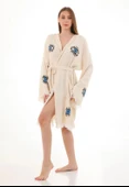 Eye Wooden Stamp Bathrobe - 1