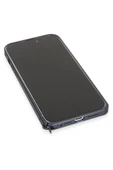 iPhone 15 Pro Max Kılıf Metal Bumper Magneticsafe Kapak - Lacivert thumbnail 6