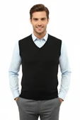 Erkek V Yaka Süveter Çelik Örgü Regular Kalıp 5201H BGL-ST04842 thumbnail 1