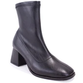 Dagoster DZA07-1277101 Siyah Klasik Topuklu Kadın Bot thumbnail 1