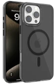 iPhone 16 Pro Max Gleam PC Sert Magsafe Kılıf - Siyah thumbnail 5