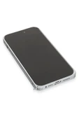 iPhone 15 Pro Max Kılıf Metal Bumper Magneticsafe Kapak - Gri thumbnail 6
