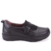 Dagoster DZA07-122042648 Siyah Ortopedik Günlük Deri Kadın Ayakkabı thumbnail 2