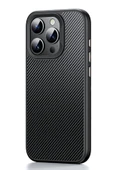 iPhone 14 Pro Dart Karbon Magsafe Kapak - Siyah thumbnail 1