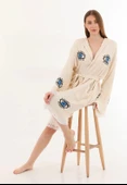 Eye Wooden Stamp Bathrobe - 5