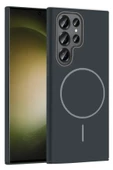 Samsung Galaxy S24 Ultra Broş Magsafe Kapak - Füme thumbnail 1