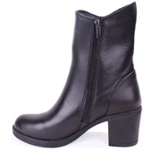 Dagoster DZA07-1314700 Siyah Klasik Topuk Deri Kadın Bot thumbnail 3