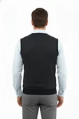 Erkek V Yaka Süveter Çelik Örgü Regular Kalıp 5201H BGL-ST04842 thumbnail 11