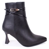 Dagoster DZA07-11332004 Siyah Klasik Topuklu Kadın Bot thumbnail 2