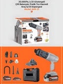 20000Pa Güçlü Emişli Çift Bataryalı Dijital Göstergeli Kablosuz Vakumlu Üflemeli Araç Süpürgesi thumbnail 8