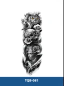 TQB-081 BAYKUŞ KURT VE KADIN DESEN GEÇİCİ KOL DÖVMESİ-TATTO thumbnail 1