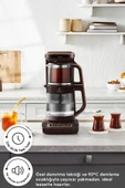 Çaysever Robotea Pro Connect 4 in 1 Konuşan Cam Çay Makinesi Walnut Brown Kahvarengi - 5