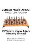 MC40 Antik Mısır Figürlü Metal Satranç Takımı - Lüks Hediyelik Satranç Takımı - 3