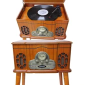 Pikap Ahşap Standlı Plakçalar Radyo Bluetooth Usb CW005 thumbnail 4