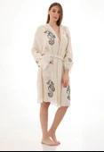 Black Seahorse Bamboo Bathrobe - 1