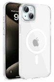 iPhone 15 Gleam PC Sert Magsafe Kılıf - Şeffaf thumbnail 5