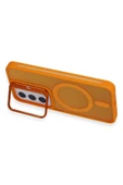 Samsung Galaxy S24 Plus Flet Lens Magsafe Kapak - Turuncu thumbnail 5