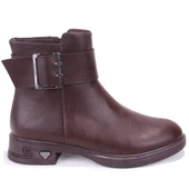 Dagoster DZA07-1004V042 Kahve Günlük Fermuarlı Düz Topuk Kadın Bot thumbnail 2