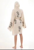 Black Seahorse Bamboo Bathrobe - 4