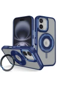 iPhone 16 Banza Magsafe Standlı Kapak - Lacivert thumbnail 1