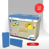 Buzluk Termos  Set-20 Lt Kumaş Buzluk Termos (1029 Cooler Box)+2 Adet K-250 Buz Aküsü thumbnail 1