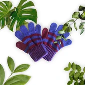 Çocuk Eldiveni Bordo Mavi Bebe Eldiven 1-4 Yaş thumbnail 1