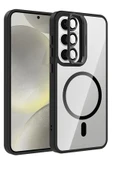 Samsung Galaxy S25 Remim Lensli Magsafe Standlı Kapak - Siyah thumbnail 1
