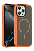 Apple iPhone 16 Pro Max Megane Magsafe Kapak - Turuncu thumbnail 1