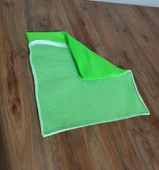 Yeşil - Fermuarlı - Hassas Çamaşır Terlik  Ayakkabı Yıkama Filesi Büyük Boy thumbnail 3