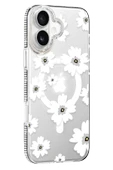 Apple iPhone 16 Floral Magsafe Kapak - Beyaz thumbnail 6