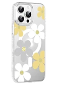 Apple iPhone 15 Pro Max Floral Magsafe Kapak - Sarı thumbnail 1