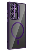 Samsung Galaxy S23 Ultra Remim Lensli Magsafe Standlı Kapak - Derin Mor thumbnail 5