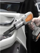 20000Pa 120w Güçlü Emişli Çift Bataryalı Kablosuz Vakumlu Üflemeli Mini Araç Süpürgesi thumbnail 4