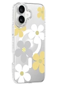 Apple iPhone 16 Floral Magsafe Kapak - Sarı thumbnail 1