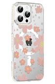 Apple iPhone 16 Pro Max Floral Magsafe Kapak - Pembe thumbnail 6