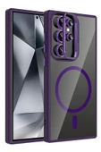 Samsung Galaxy S23 Ultra Remim Lensli Magsafe Standlı Kapak - Derin Mor thumbnail 4