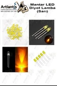 Sarı Mantar Led Diyot Lamba 50 li 1 Paket Sarı 4.8 mm Mini Mantar Led Lamba Deney Bilim Proje Arduino Işığı thumbnail 3