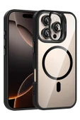 Apple iPhone 16 Pro Max Remim Lensli Magsafe Standlı Kapak - Siyah thumbnail 5
