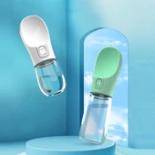 Mucit Home Taşınabilir Kedi Köpek Suluğu Seyahat Su Şişesi Kaseli Emniyetli Sızdırmaz Kutulu thumbnail 1