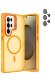 Samsung Galaxy S25 Ultra Flet Lens Magsafe Kapak - Turuncu thumbnail 2