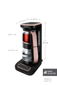 Çaysever Robotea Pro Connect 4 in 1 Konuşan Cam Çay Makinesi Rosegold - 2